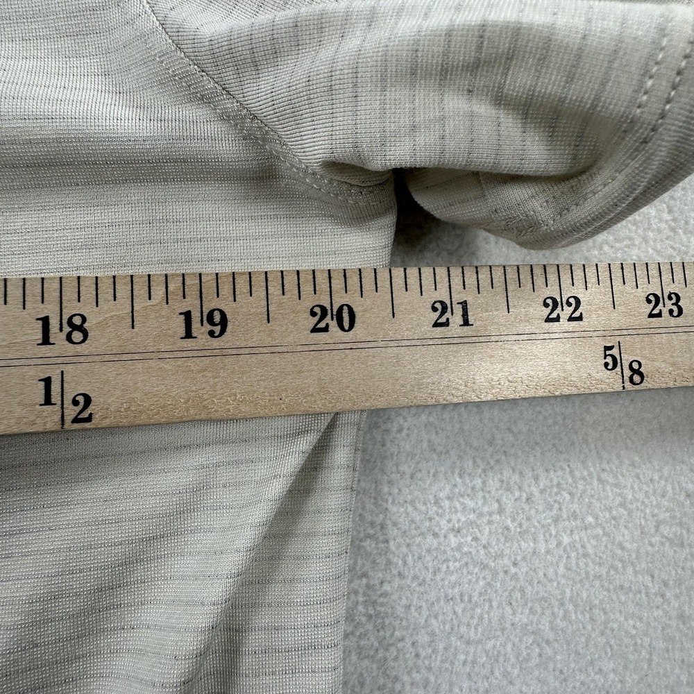 Lululemon Polo Shirt Mens Large Light Gray Stripe Evolution Golf Performance - Picture 7 of 9